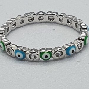 Silver 92.5 EvilEye Ladies Ring