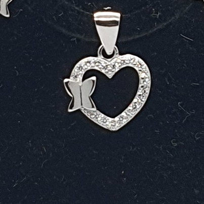 Silver 92.5 Heart Shape Pendant Set - Image 2