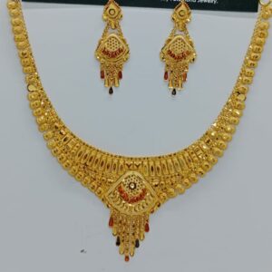 22K Gold Necklace Set For Wedding