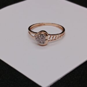 18k Rose Gold Diamond Ladies Rings