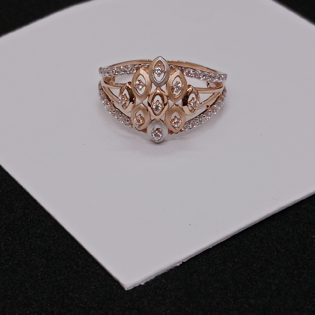 18k Rose Gold Diamond Ladies Rings
