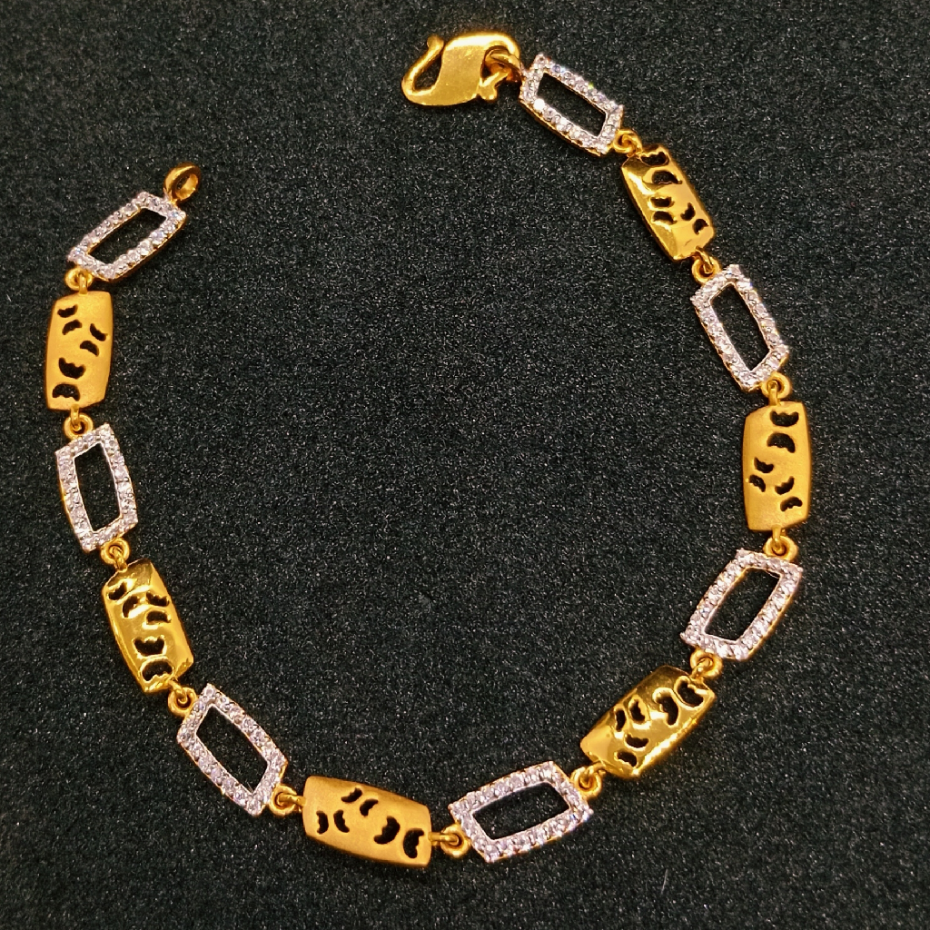22k Gold Diamond Ladies Bracelet