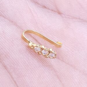 Gold Ladies Fancy NosePin