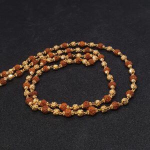 Gold 91.6 Rudraksh Mala