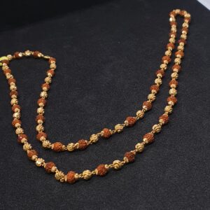 Gold 91.6 Rudraksh Mala