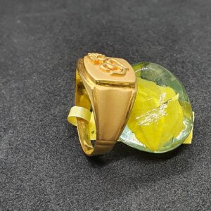 22.k 91.6 Om Design Gents Ring