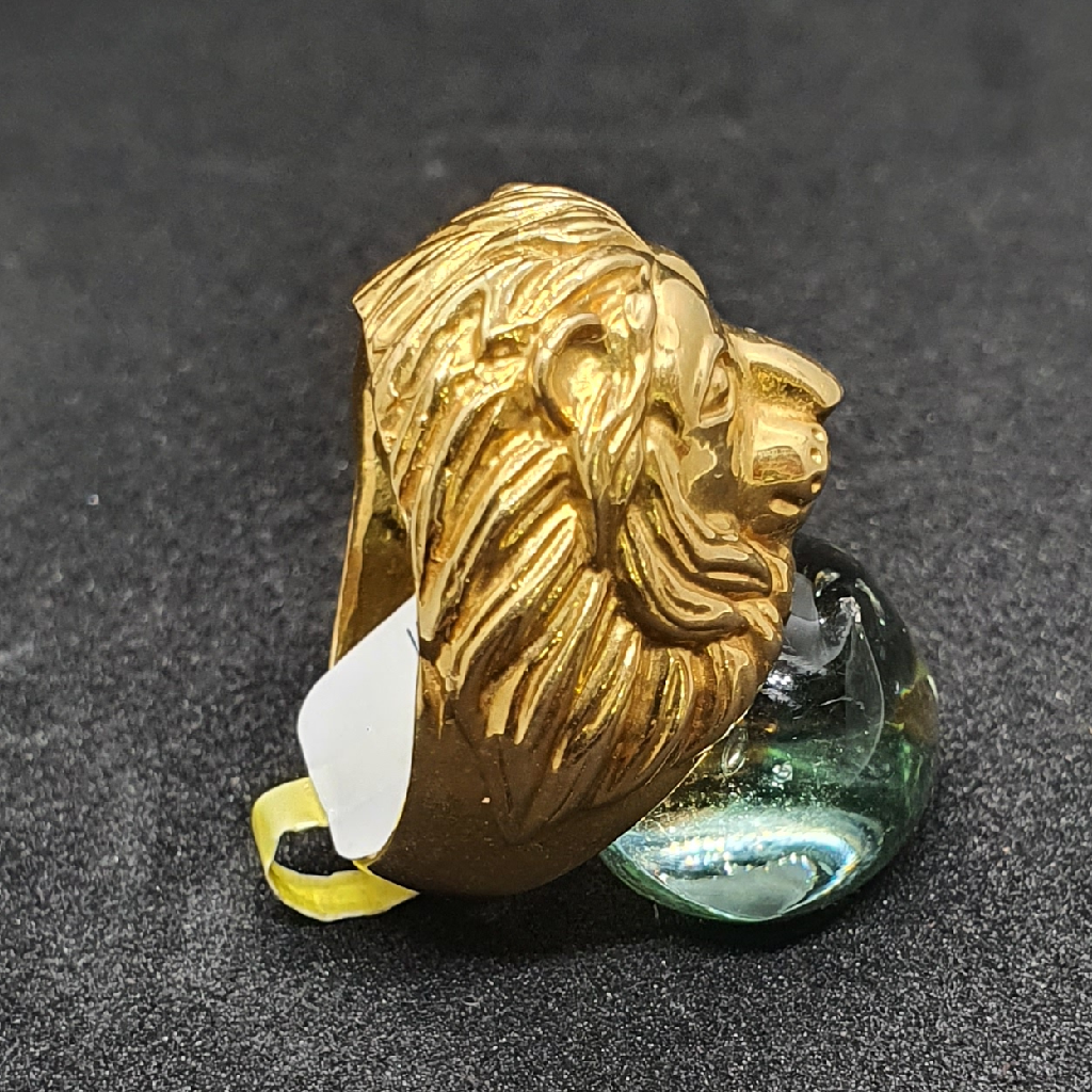 Gold 91.6 Lion Design Rings - Image 2