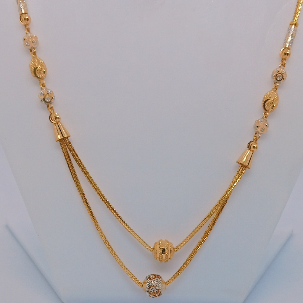 916 Gold Ladies Fancy Necklace - Image 3
