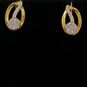 22k Gold Diamond Ladies Earrings