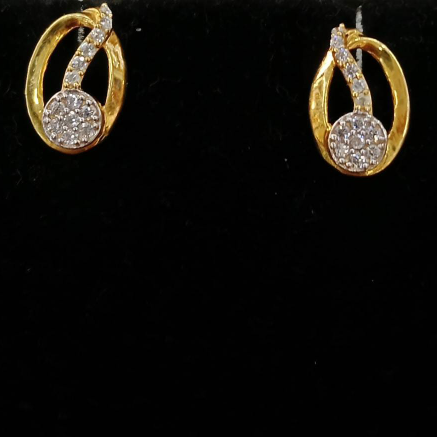 22k Gold Diamond Ladies Earrings
