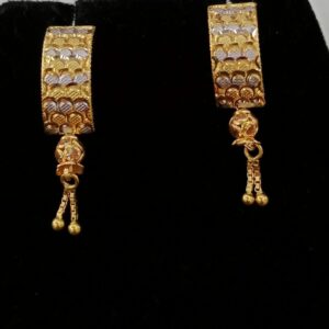 22k Gold Diamond Ladies Earrings