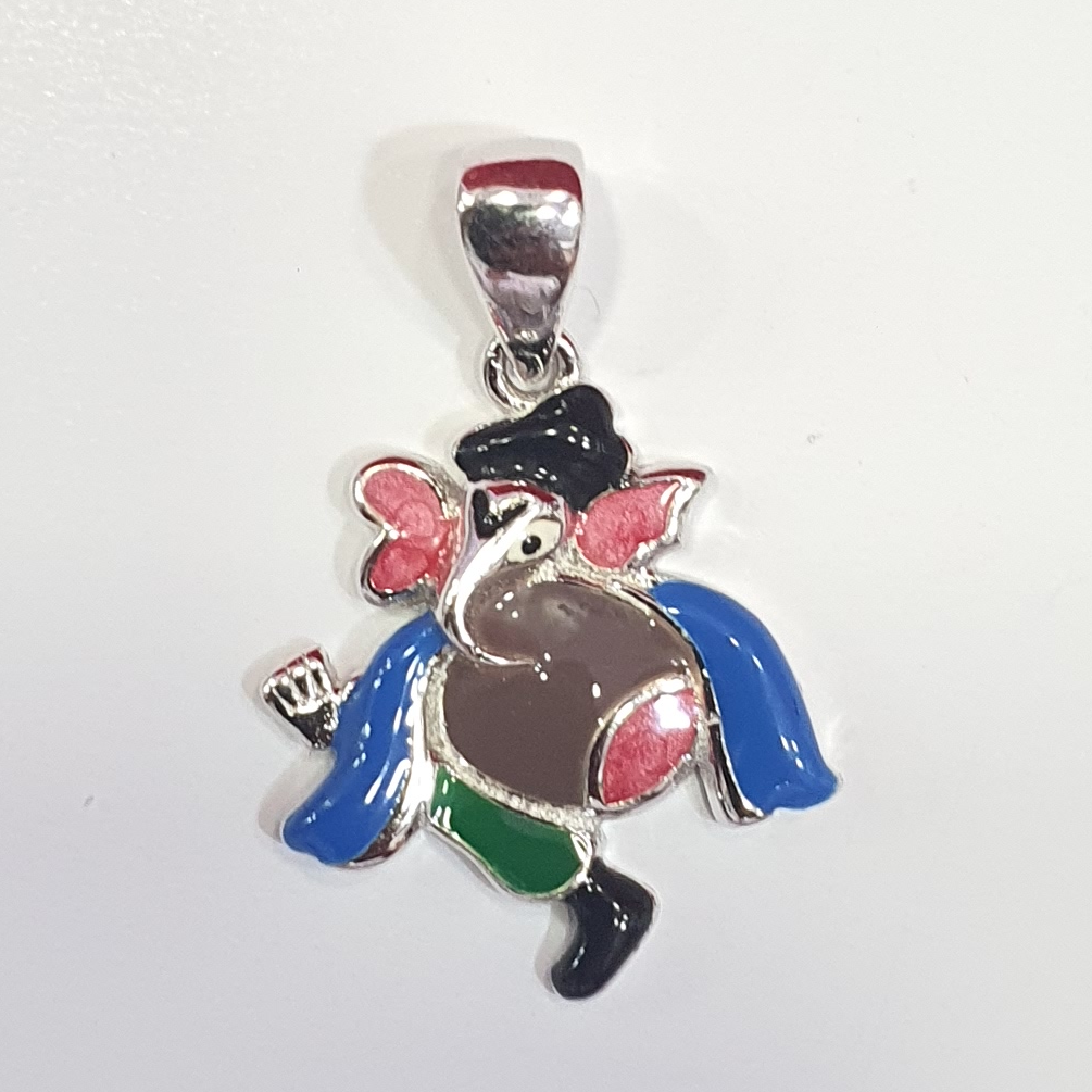 Silver minakari ganpati pendant - Image 2