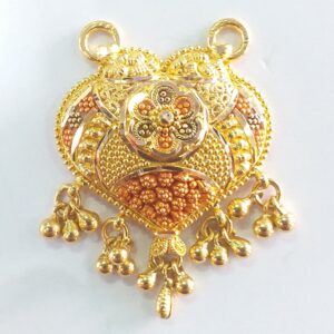 Gold 91.6 minakari mangalsutra pendant