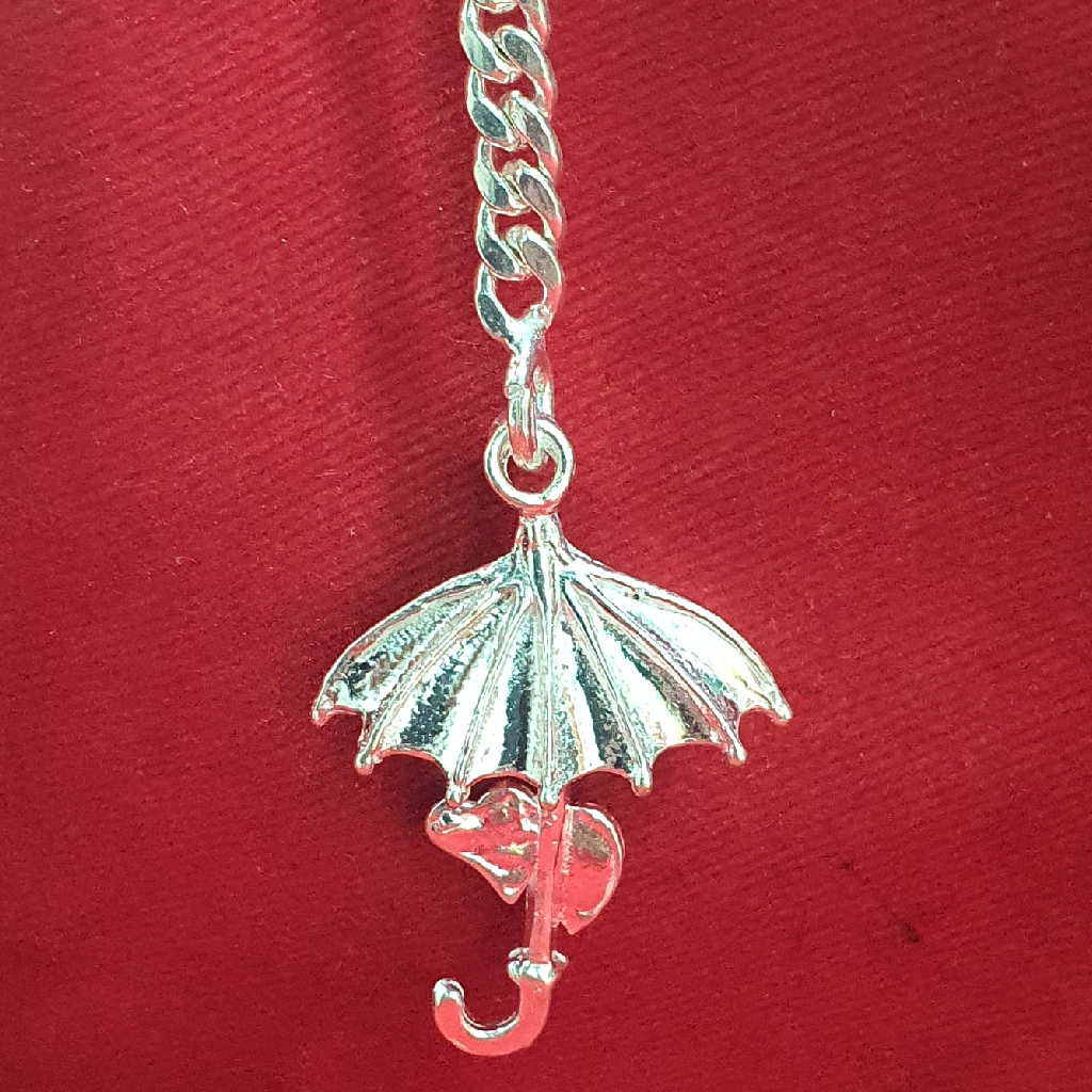 Silver Umbrella Keychain - Image 2