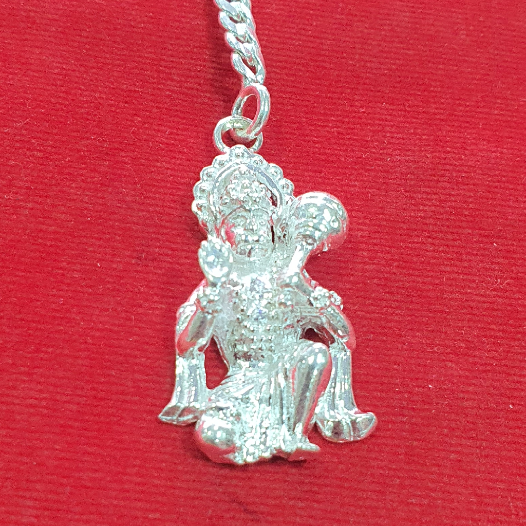 Silver Bajrangbali Keychain - Image 2