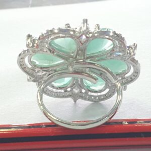 Ruby Green Diamond Micro Women Rings