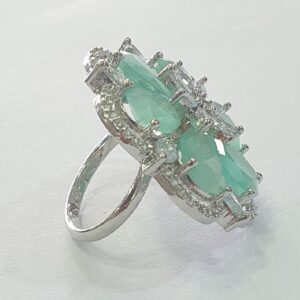 Ruby Green Diamond Micro Women Rings