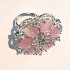 Ruby Pink Stone Micro Ladies Ring