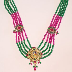 18.k Long Necklace Peacock Fancy Design