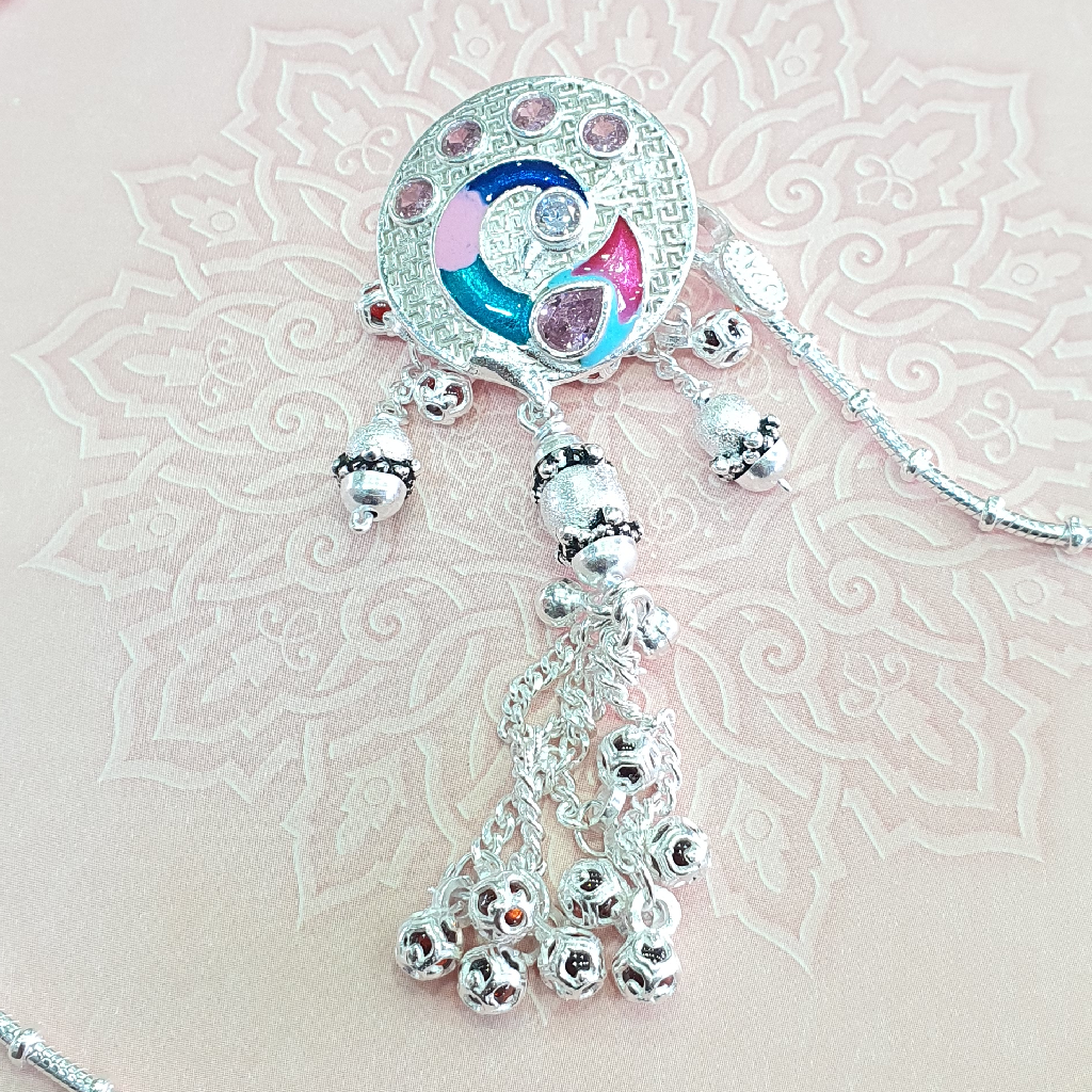 Silver Peacock Design Simple Kandoori - Image 2