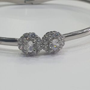 Silver 92.5 White Stone Kada