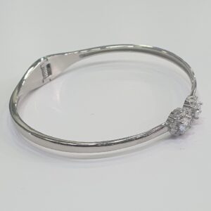 Silver 92.5 White Stone Kada