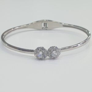 Silver 92.5 White Stone Kada