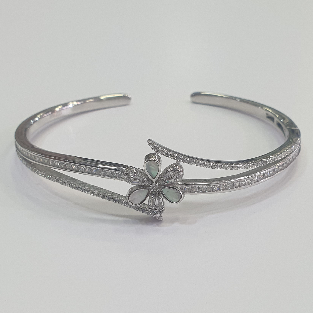 Silver 92.5 diamond fancy kada