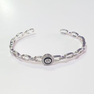 Silver 92.5 diamond fancy simple kada