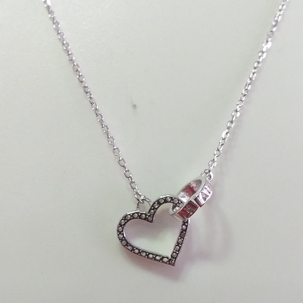 Silver 92.5 Heart Shape Pendant chain - Image 2