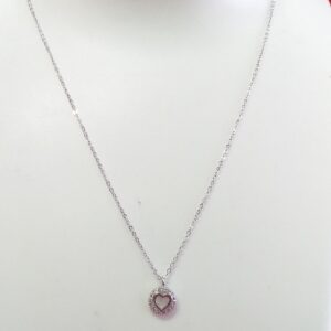 Silver 92.5 Heart Shape Pendant Chain