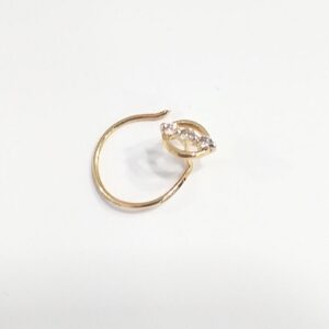gold real Fancy diamond nose pin