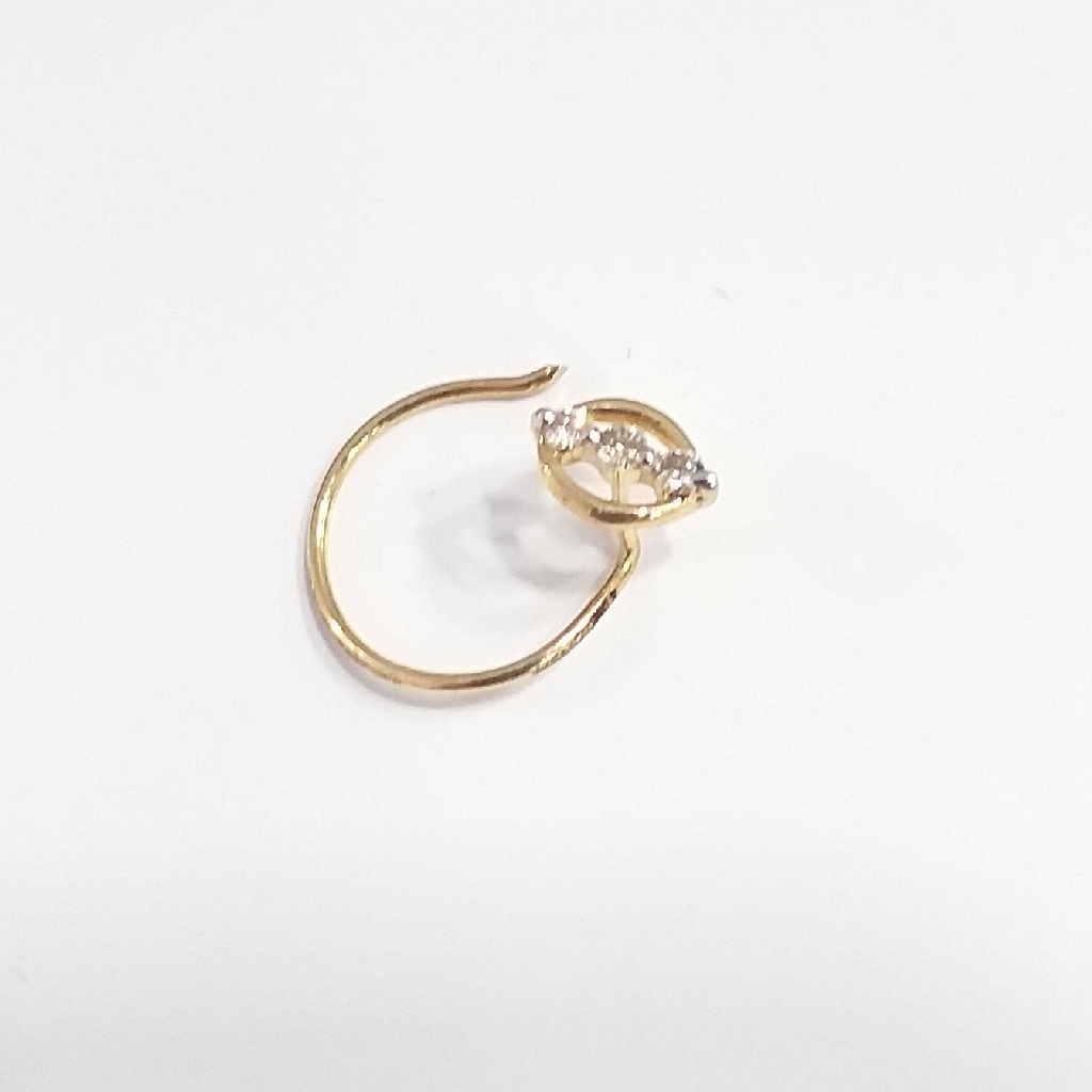 gold real Fancy diamond nose pin - Image 2