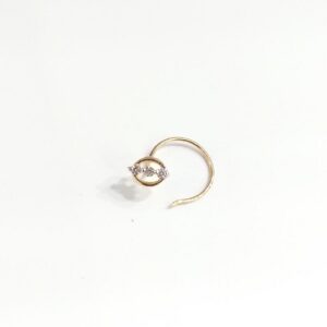 gold real Fancy diamond nose pin