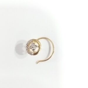 gold real diamond nosepin