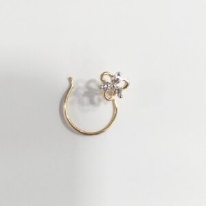 gold 18k real diamond nosepin