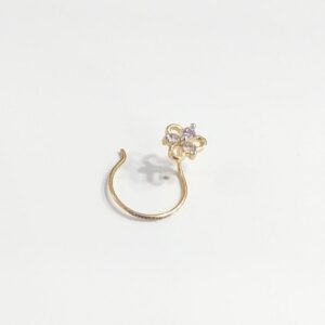 gold 18k real diamond nosepin