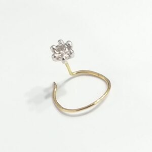 18k Gold Real Diamond Nosepin