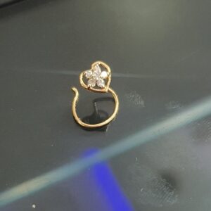 18k Gold Real Diamond Nosepin