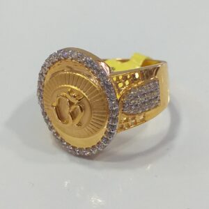 91.6 Gold Om Design Gents Ring