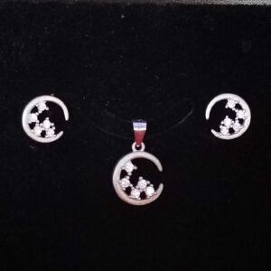 92.5 silver fancy design pendant set