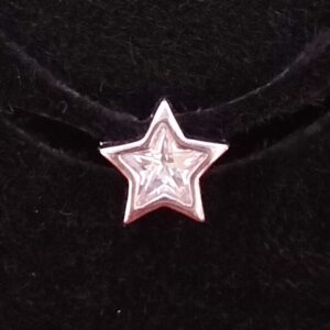 92.5 silver white diamond star design Pendant set