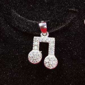92.5 Silver Music Design Pendant Set