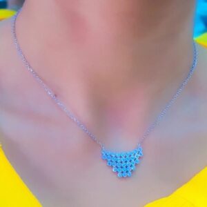 92.5 Silver Daimond Pendent Set
