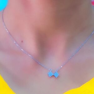 92.5 Silver Chain Pendant Necklace For Women