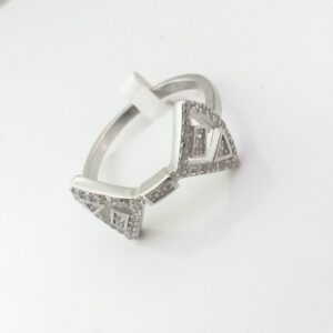 92.5 Silver Fancy Diamond Ladies Ring