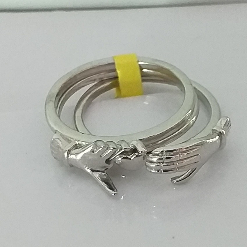 92.5 Silver Heart Shape Ring - Image 2