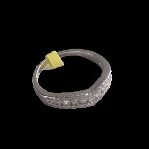 Silver 92.5 Diamond Ring Fancy Design