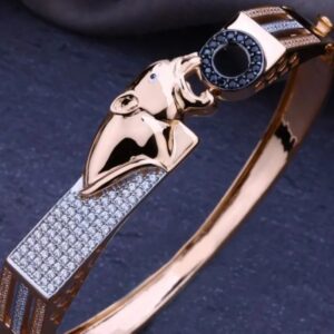 18k Rose Gold Diamond Gents Kada