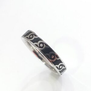 92.5 Silver Oxidized Thumbs ring For Women